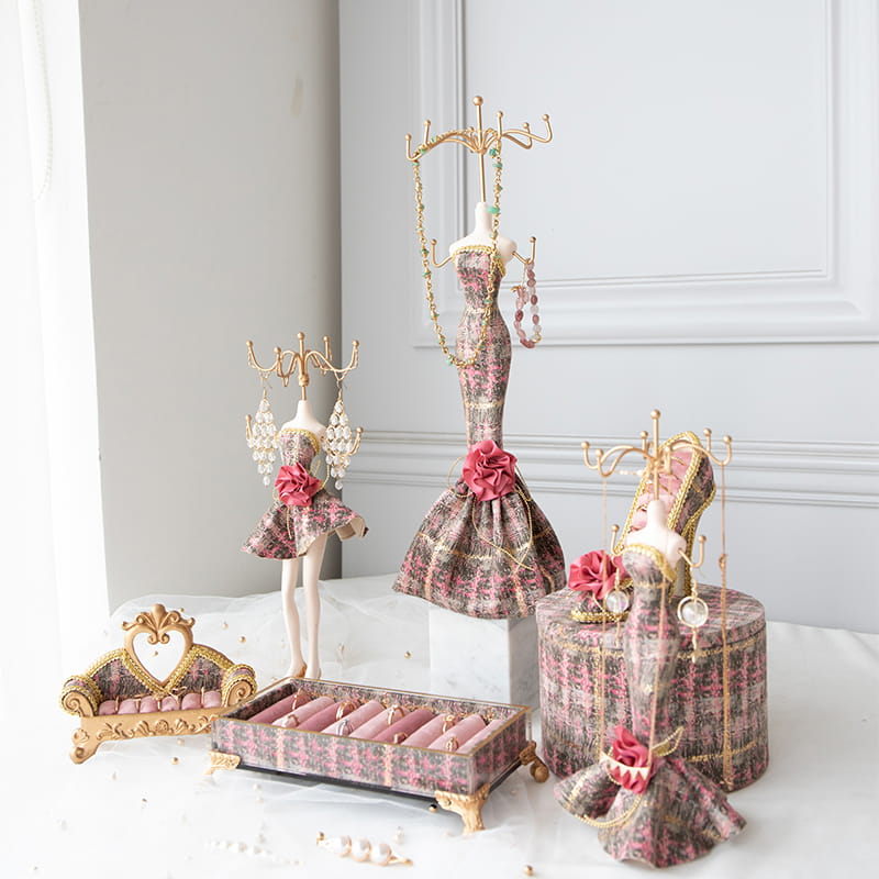 Gride Pattern Dress Form Mannequin Shaped Gót cao Giày định hình Bộ đồ trang sức